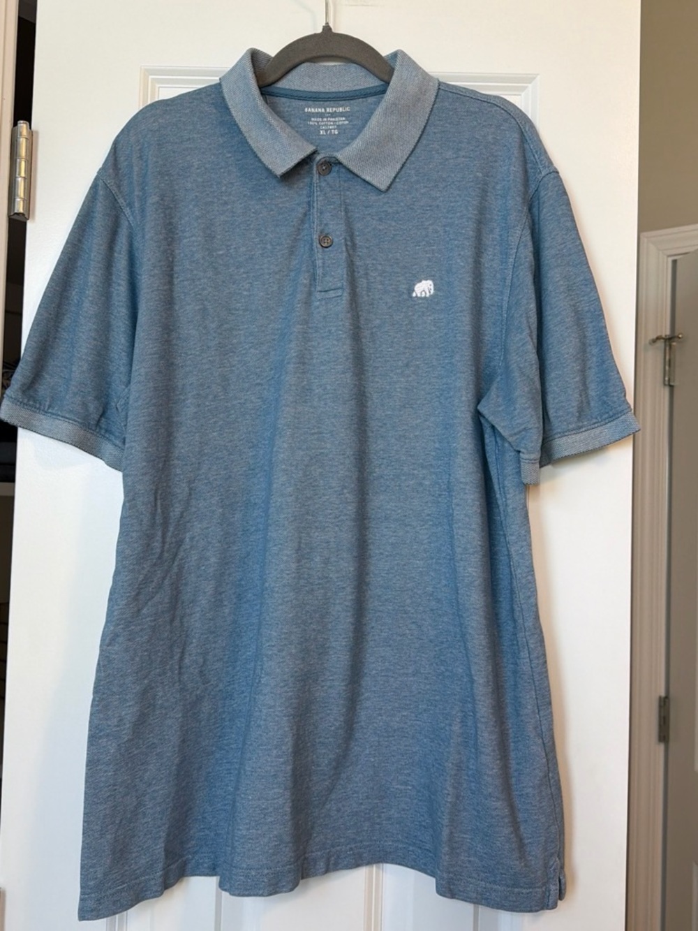Banana Republic Men’s Heathered Slate Blue Polo